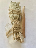 Load image into Gallery viewer, Sage, Crystal and Palo Santo Smudging Bundles
